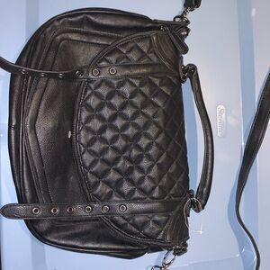 Steve Madden Saddleback Black Purse